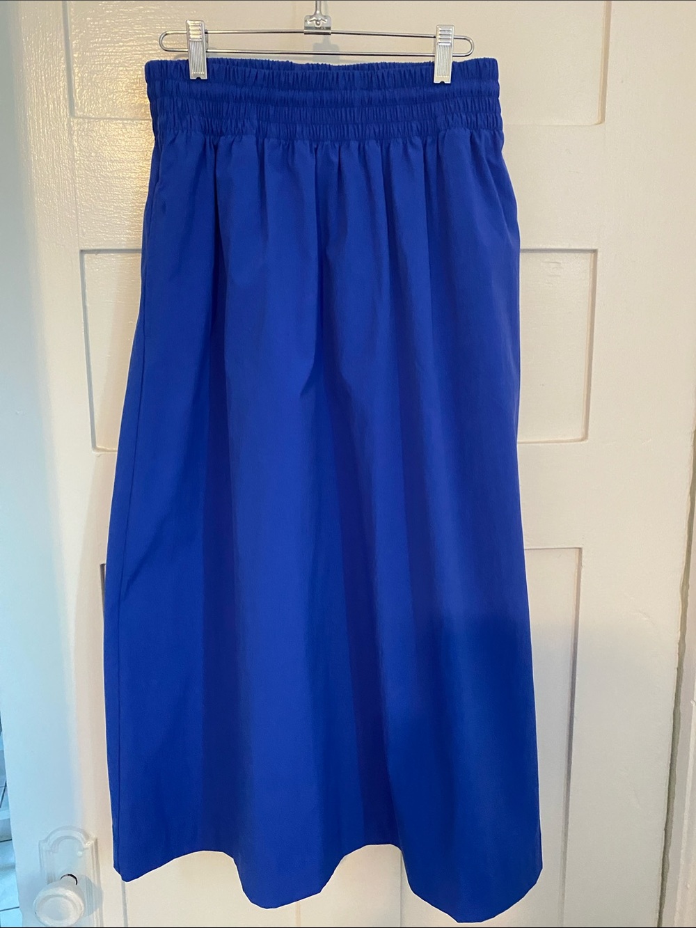 Elastic-Waist Maxi Skirt in Cobalt Blue